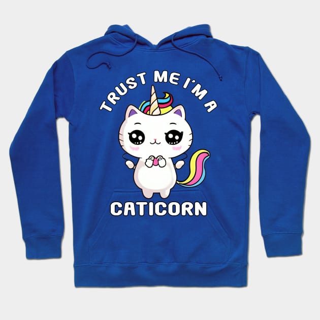 Kawaii Trust me Caticorn Unicorn Cat Kittycorn Hoodie by Splash Graphics